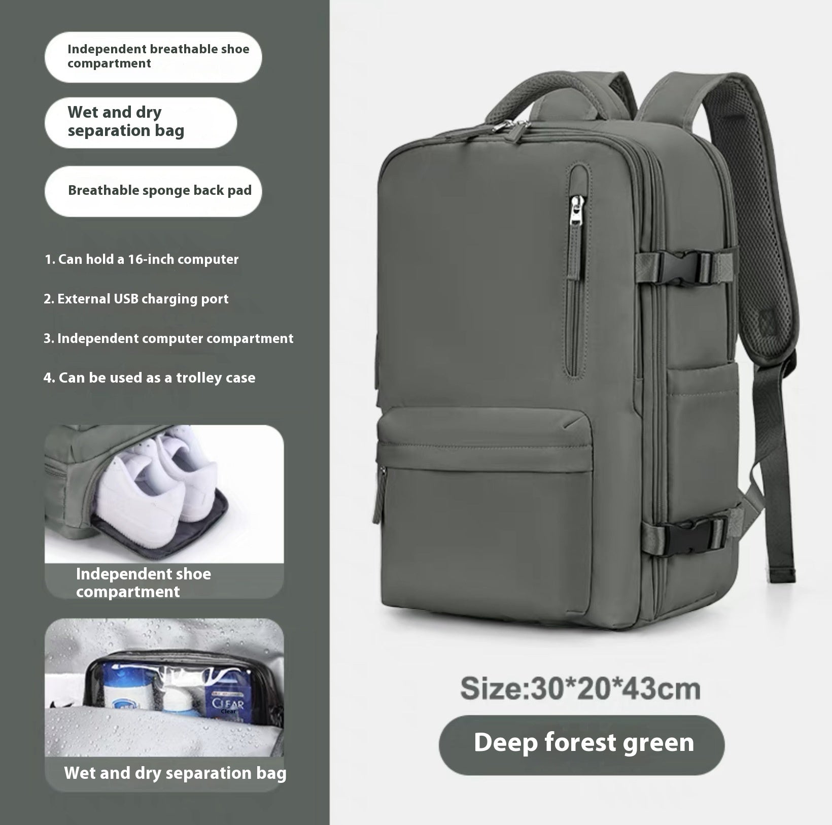 WW | Geräumiger Vielseitiger Rucksack
