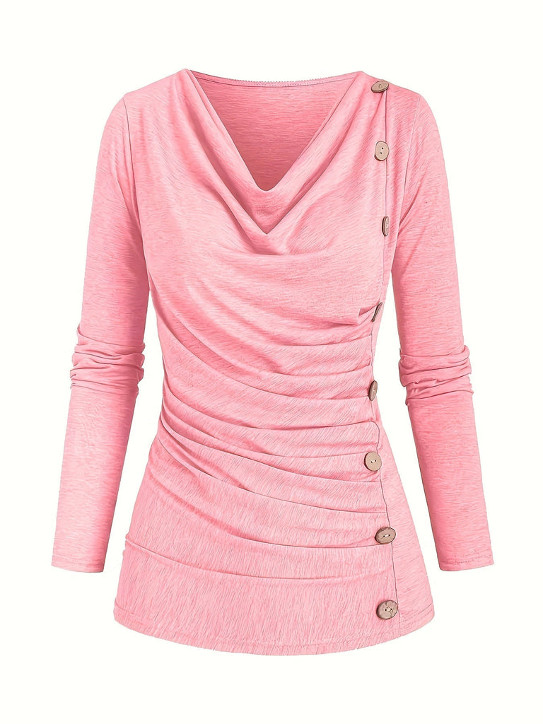 WW | Lässiges Stricktop mit Rollkragen und Rüschen
