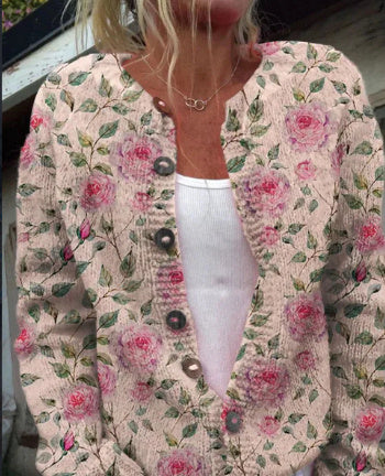 WW | 3D Digital Gedruckte Strickjacke für Damen