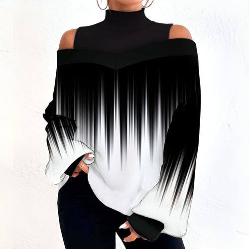 WW | Sexy Karierte T-Shirt mit Off-Shoulder Ärmeln