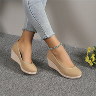 WW | Atmungsaktive Slipper Mit Keilabsatz Schuhen