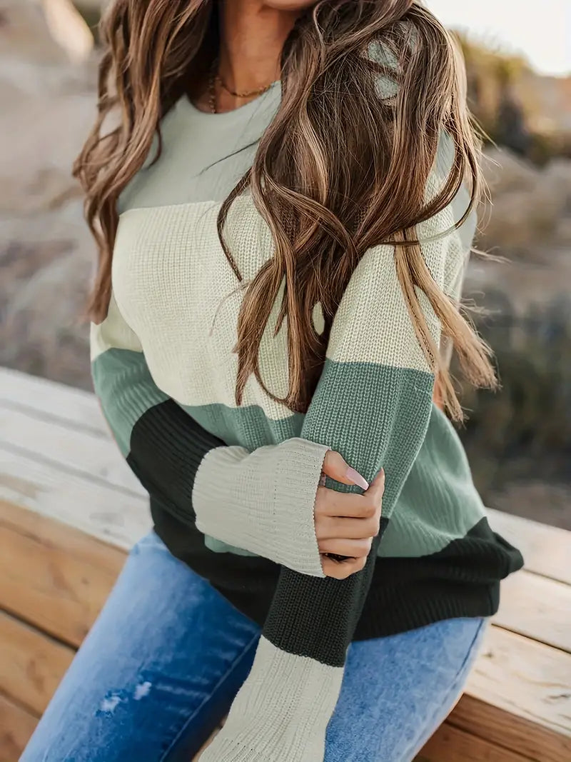 WW | Gestreifte Gestrickte Damen Tops Stilvoll und Bequem
