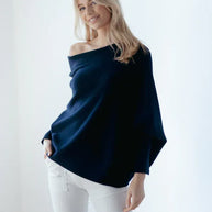 WW | Asymmetrischer Damenpullover mit eleganter Drapierung
