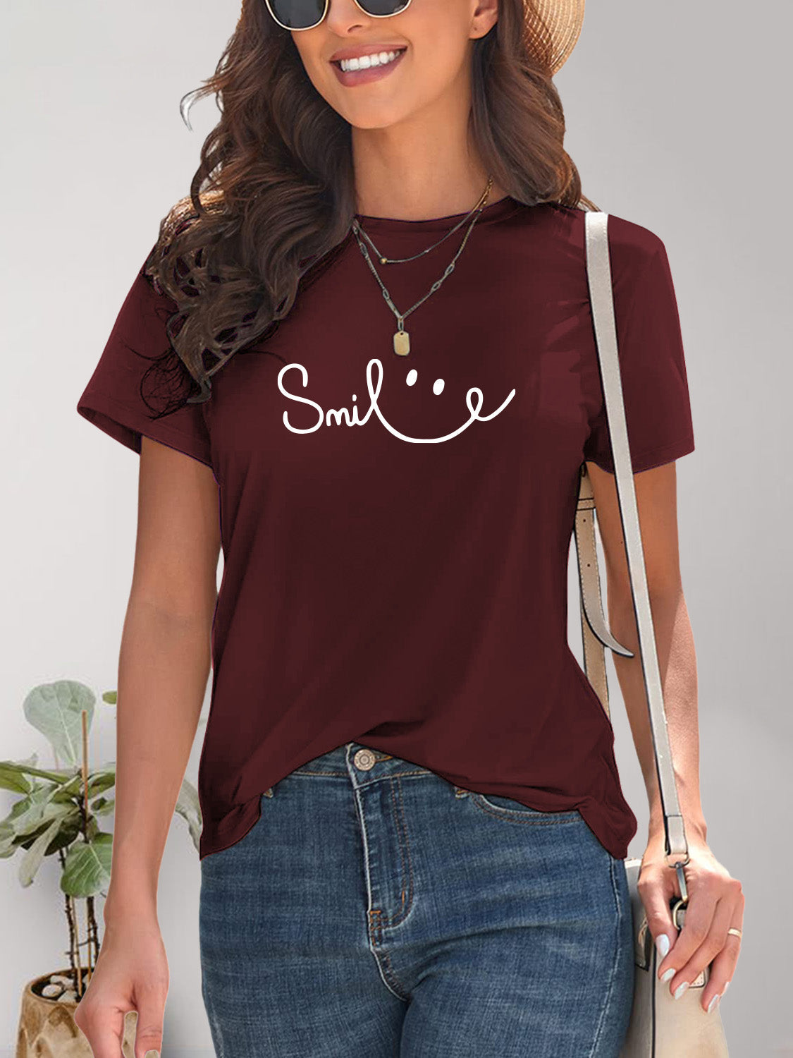 WW | Smile Rundhals Kurzarm T-Shirt