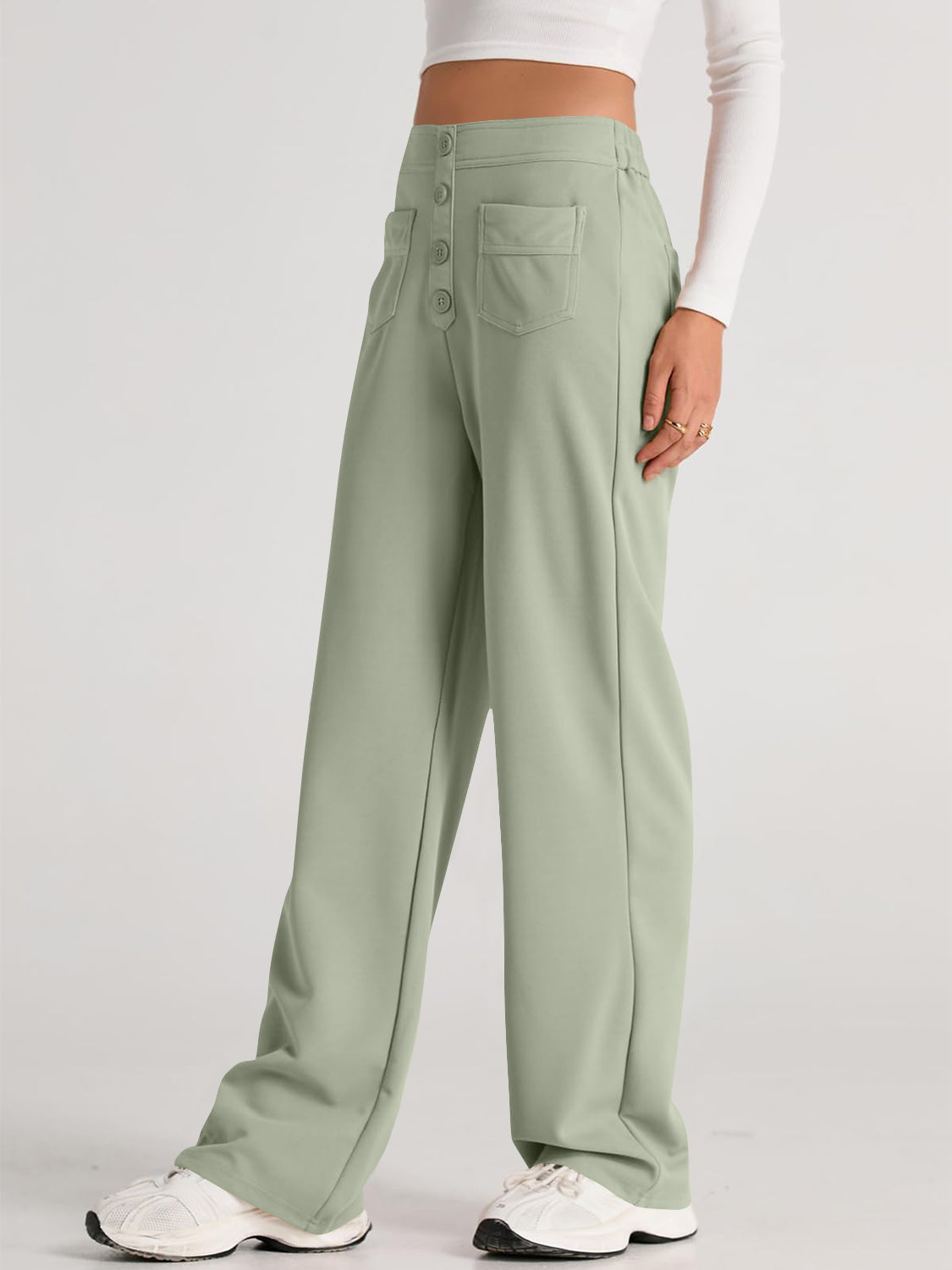 WW | Taille Weite Hose Mit Taschen Elegant Und Komfortabel