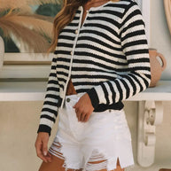 Cardigan a righe