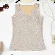 WW | Elegantes Ärmelloses Top mit Pailletten