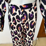 WW-Freizeit-Anzug mit kurzem Langarmkragen und hoher Taille, weite Hose