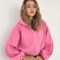 WW | Casual, lightweight, short sports hoodie jacket