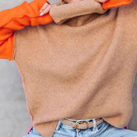 Wunderschöner Farbblock-Pullover