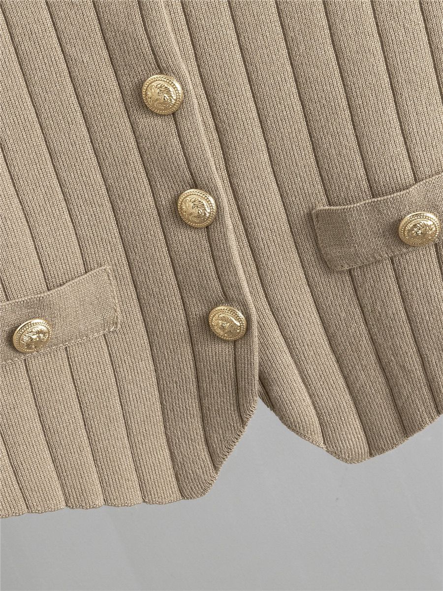 WW | Elegantes Strickweste- Mit Cardigan- Und Hosen-Set