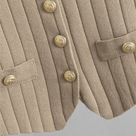 WW | Elegantes Strickweste- Mit Cardigan- Und Hosen-Set