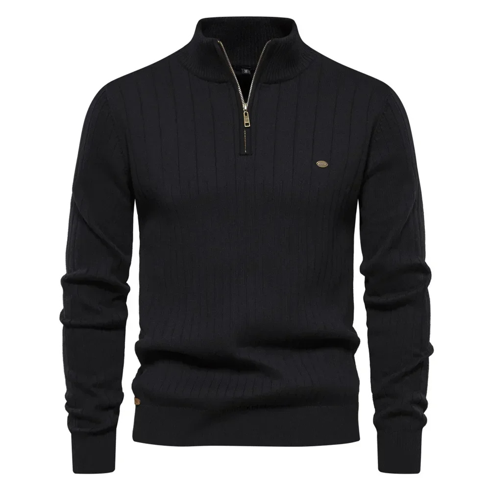 WW | Eleganter Pullover Mit Reißverschluss Herren Modern & Bequem