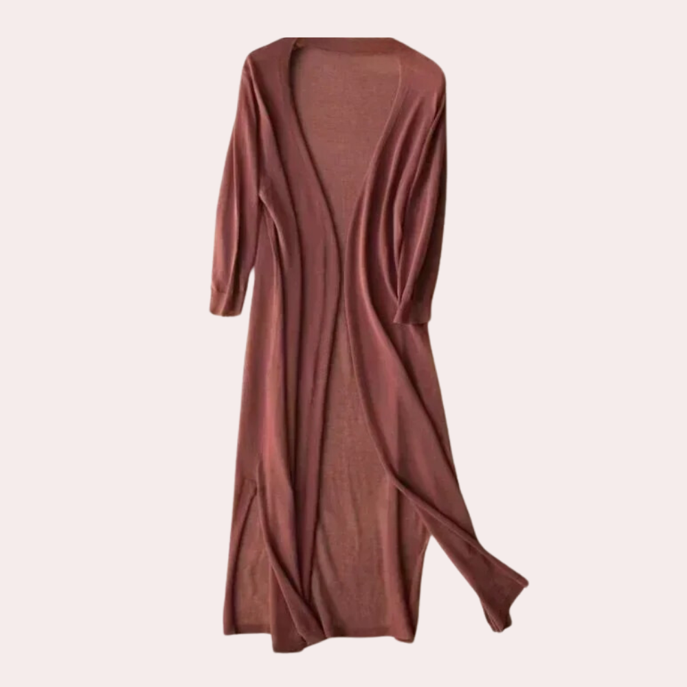 WW | Damen Lange Weste Elegant Und Leicht Sommer Strickjacke Für Frauen