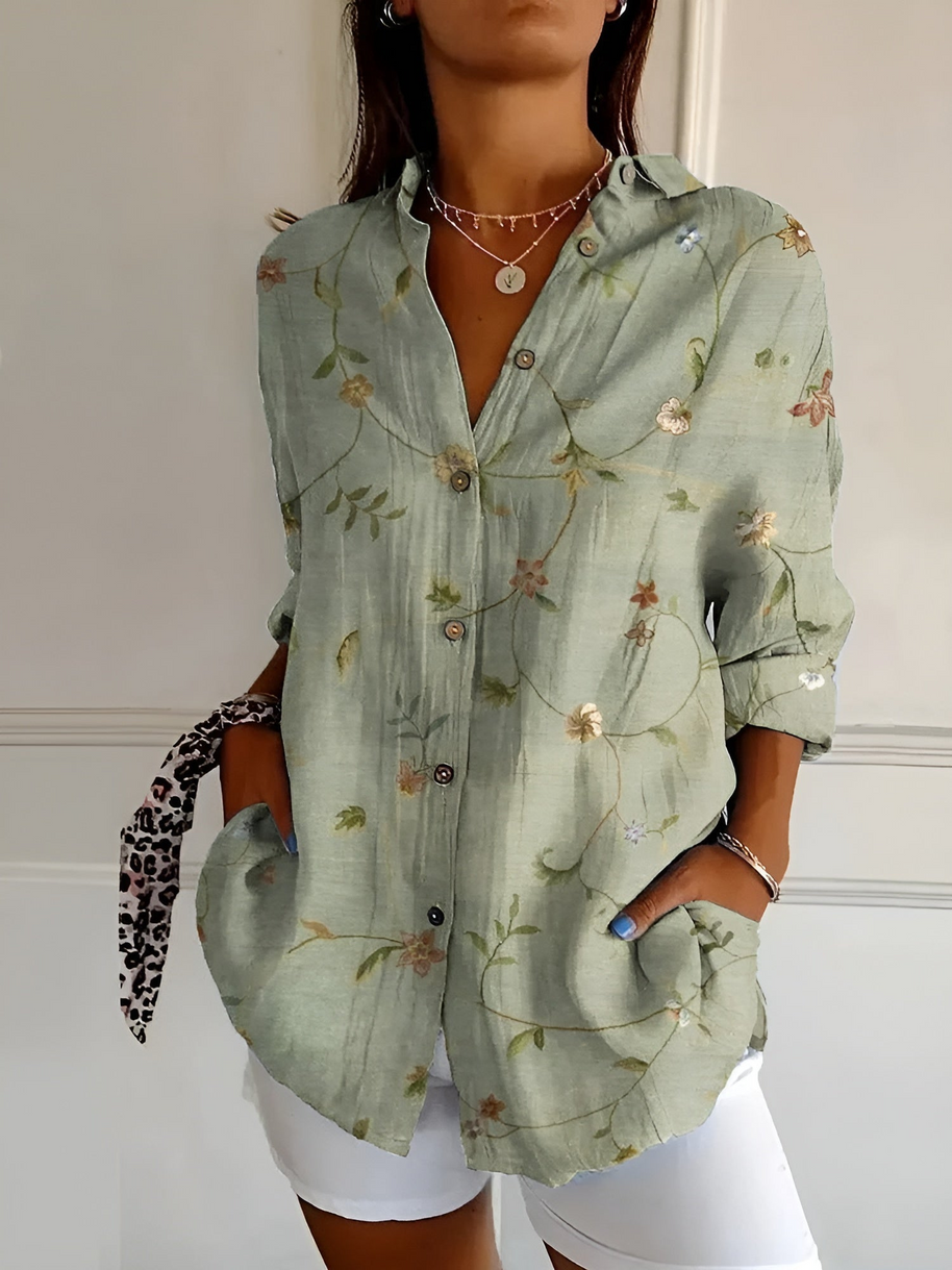 WW | Damenbluse Elegante Luftige Bluse Mit Knöpfen Für Frauen