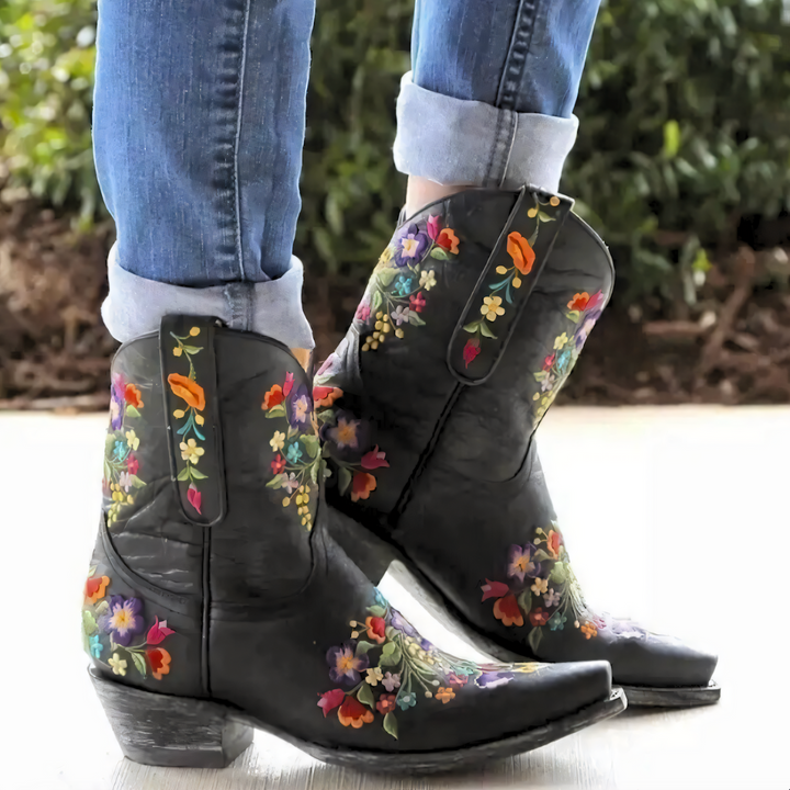 W&W Mode | Wetterbeständige Vintage Cowgirl-Stiefel