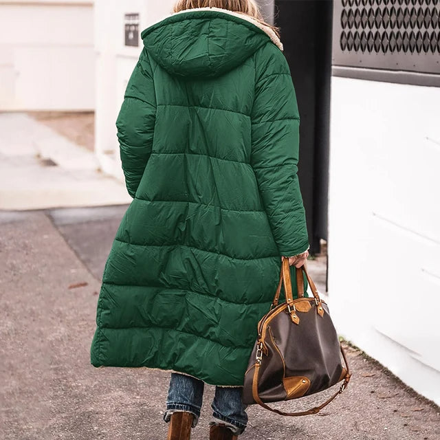 WW | Gepolsterte warme Parka mit Futterkapuze für Damen