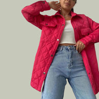 gesteppte Jacke mit Druckknöpfen