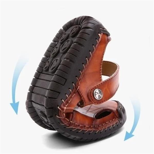 W&W Mode | Herren Sandalen Hergestellt aus Sehr Weichem Leder, Das Atmungsaktiven Komfort Unter J Edem Outdoor Abenteuer Gewährleistet.