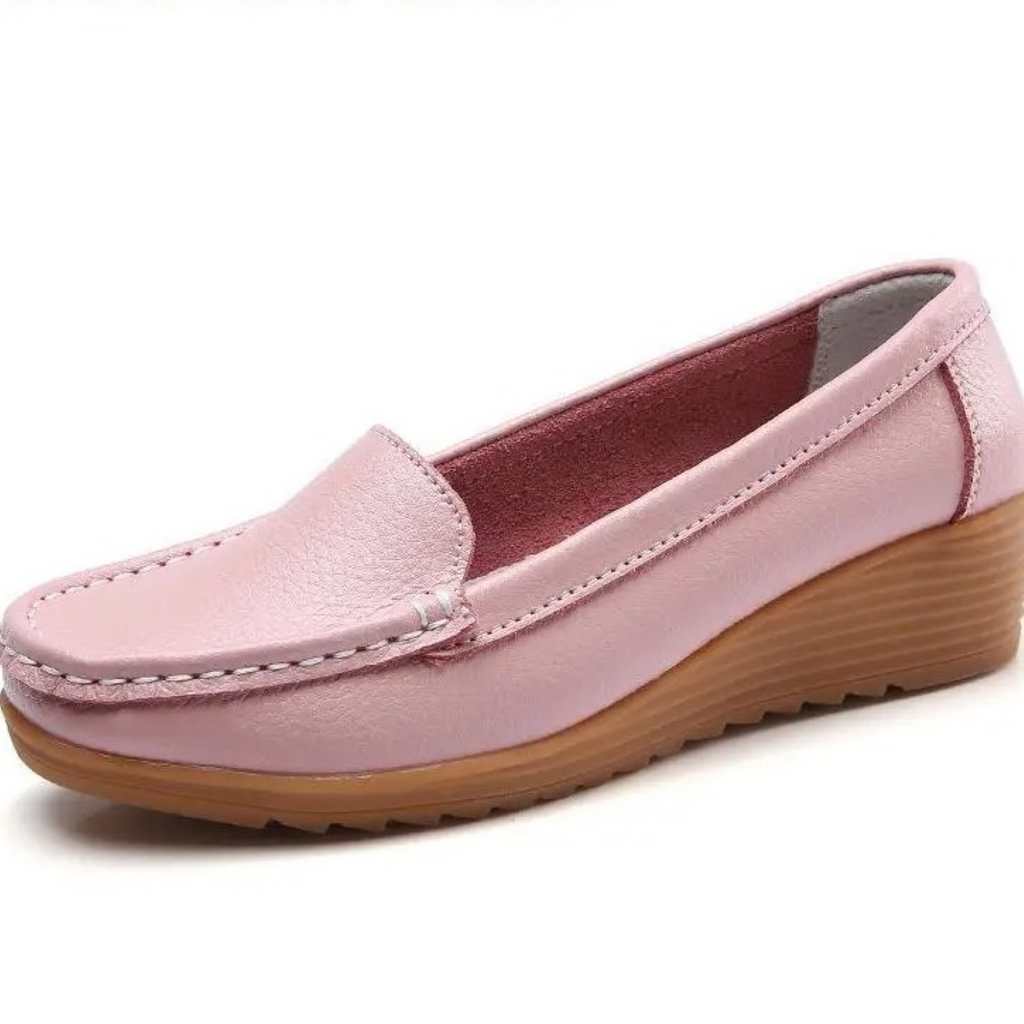 WW | Draht Gewebte Flache Sohle Leder Damen Slipper