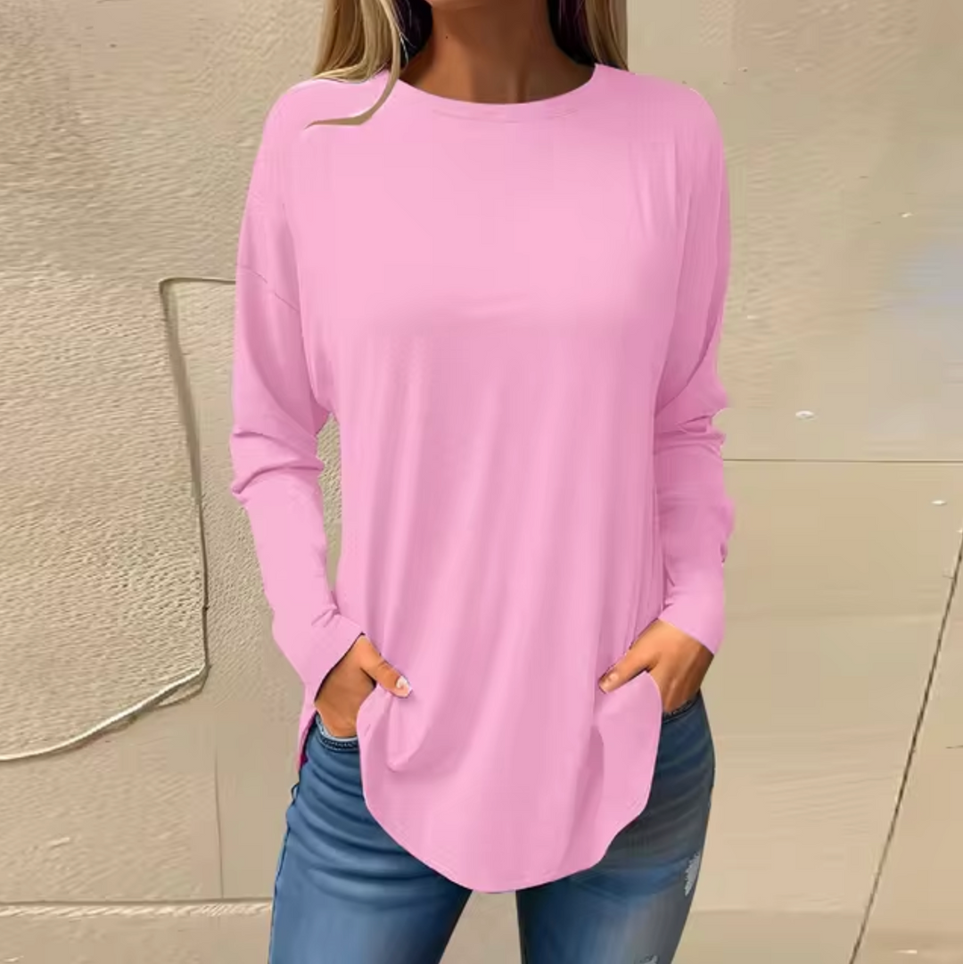 W&W Mode - Rundhals-Pullover aus Baumwolle
