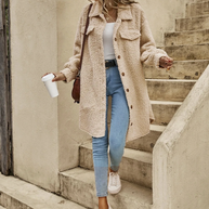 WW | Teddyjacke - bequeme lange Damenjacke
