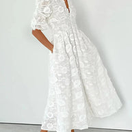 WW | Midikleid Mit Stickerei – Elegante Damenmode Für Jeden Anlass