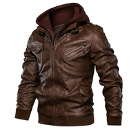 WW | Lederjacke Mit Kapuze Für Herren