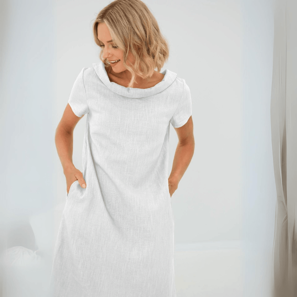 W&W Mode | Lässiges Leinenkleid Für Damen