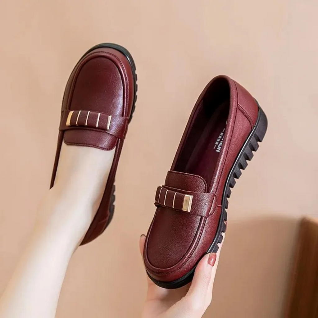 WW | Slipper on Business Formelle Stil Leder Damen Slipper