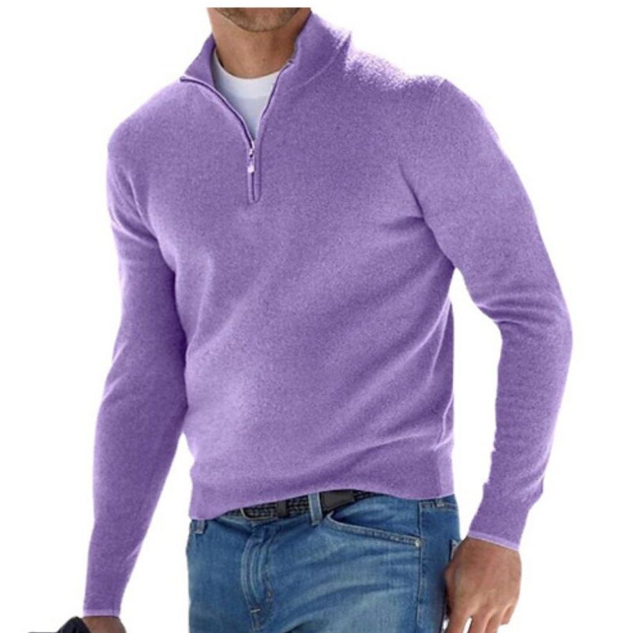WW | Warmes Herrenpullover Reißverschluss