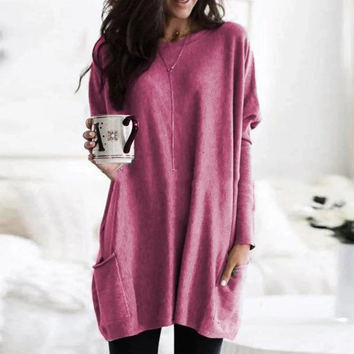 W&W Mode - Damen Oversized-Tunika Pullover für entspannten Komfort
