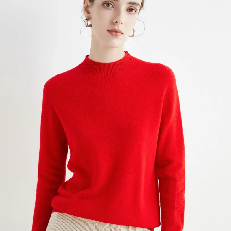 W&W Mode | Cashmere Pullover Damen Rundhals Weicher und Leichter Strickpullover