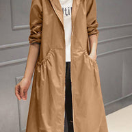 WW | Wasserdichter Langer Trenchcoat Mit