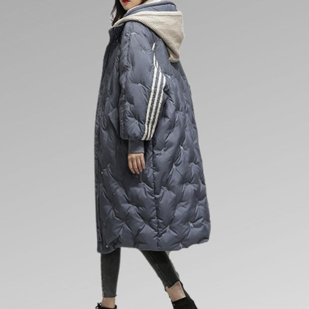 WW | Leichte Gesteppt Langer Winterjacke damen
