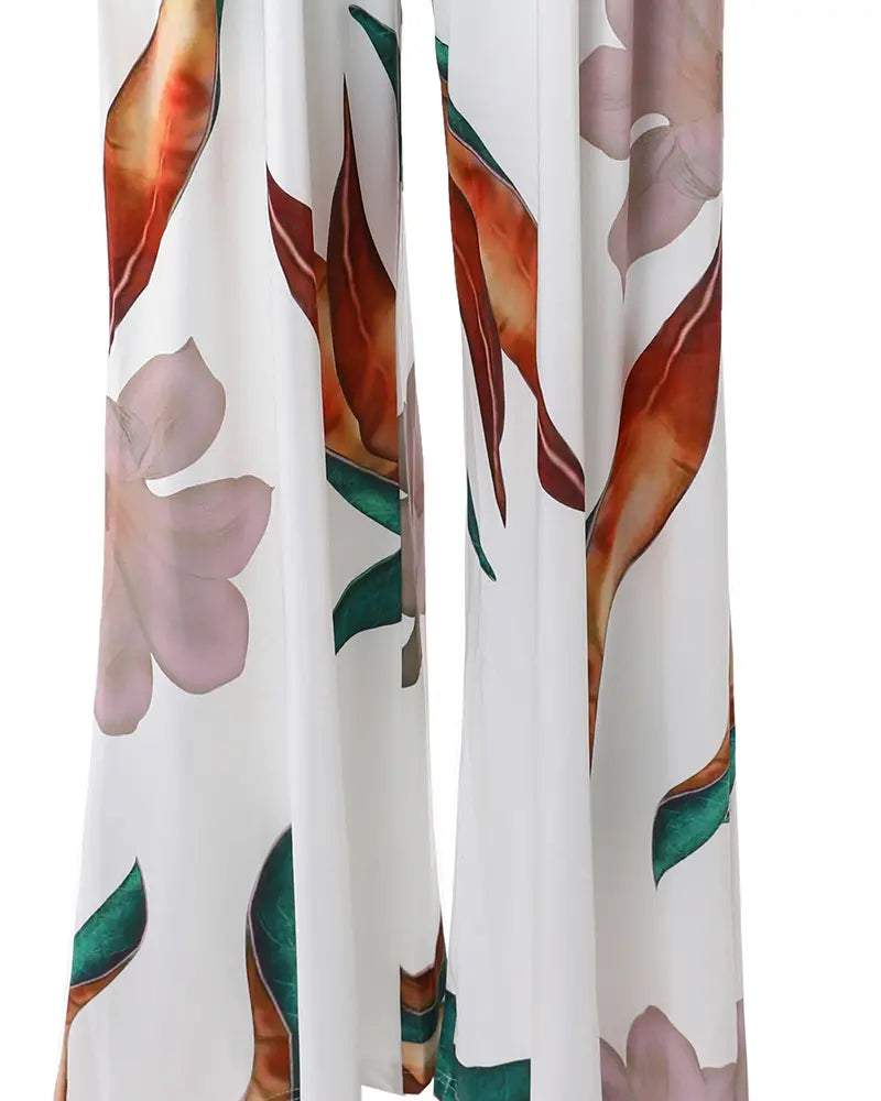 W&W Mode | Elegantes Jumpsuit Kleid mit Blumenmuster