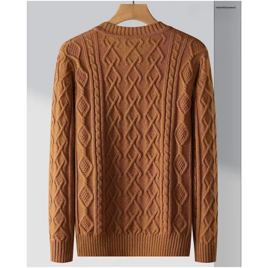 WW | Wollpullover Herren Eleganter V-ausschnitt Pullover Mit Struktur