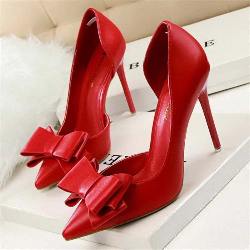 WW | Damen Pumps Mit Schleifendetail Elegante Frauenabsätze