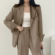 WW | Langer Damenblazer mit Breitem Revers und Relaxter Passform