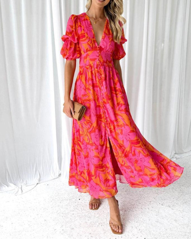 Damen Maxikleid in Rosa