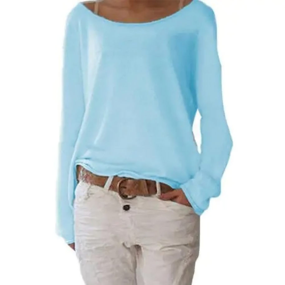 WW | gelbes Sweatshirt mit Rundhalsausschnitt, schlicht und schmal