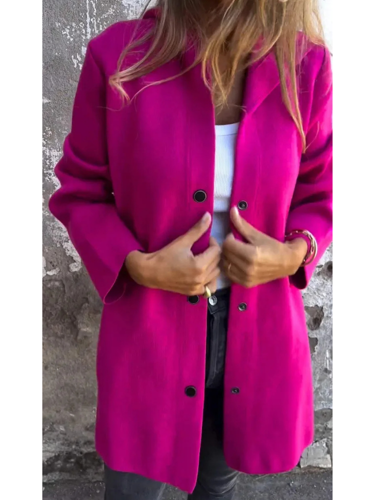 WW | Lange Strickjacken Für Damen Eleganter Strickjacke Mit Kapuze Und Knöpfen