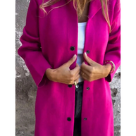 WW | Lange Strickjacken Für Damen Eleganter Strickjacke Mit Kapuze Und Knöpfen