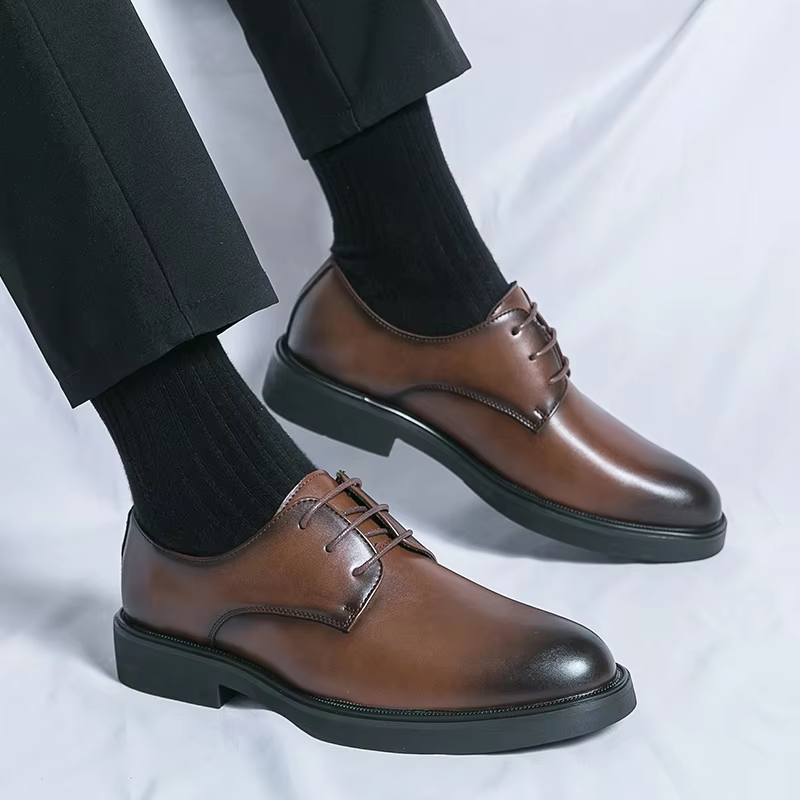 WW | Elegante Herrenschuhe Aus Leder Mit Schnürung Und Rutschfester Sohle