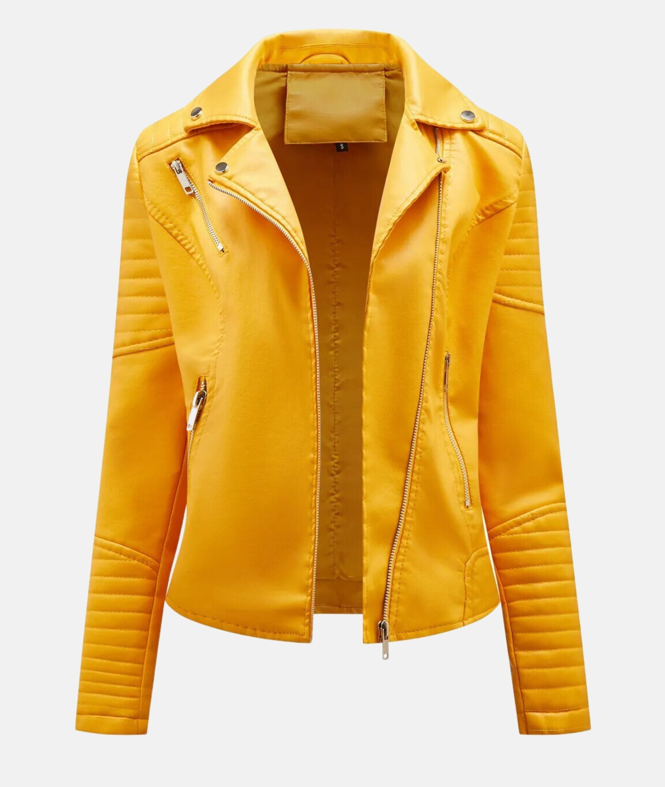 WW | Damen Lederjacke ohne Kapuze - Stilvolle Bikerjacke