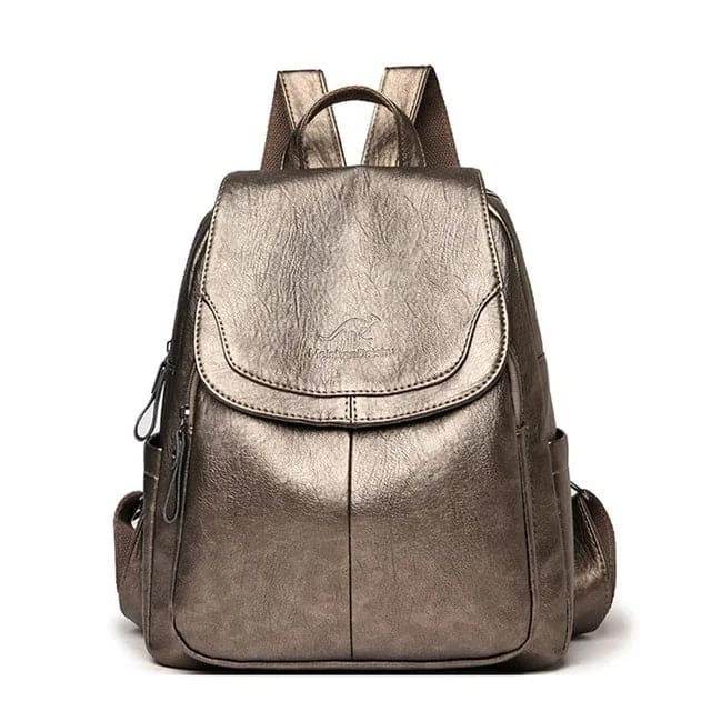 W&W Mode | Stylischer Leder-Rucksack mit Diebstahlschutz für Frauen