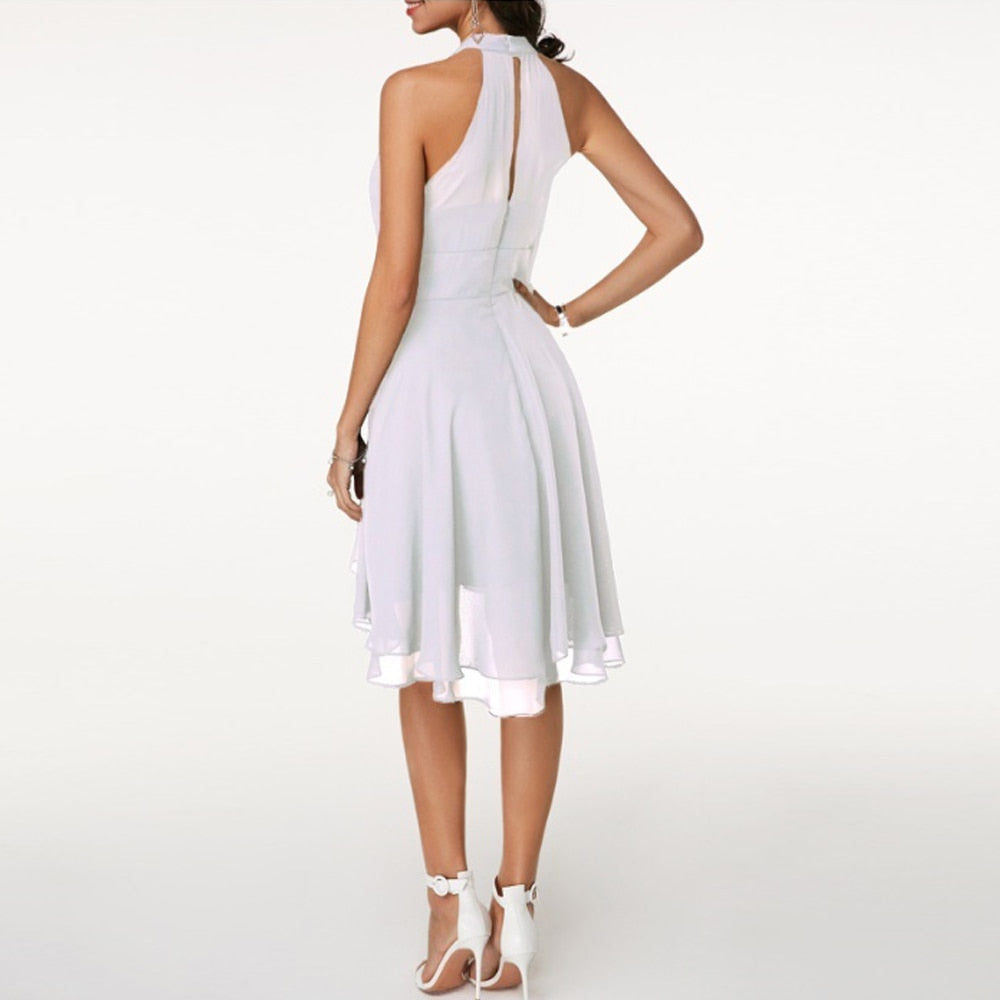WW | Damen Mini Kleid Charmantes Stilvolles Kleid Doppellag