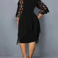 WW | Elegantes Plus Size Spitzen Midi Kleid