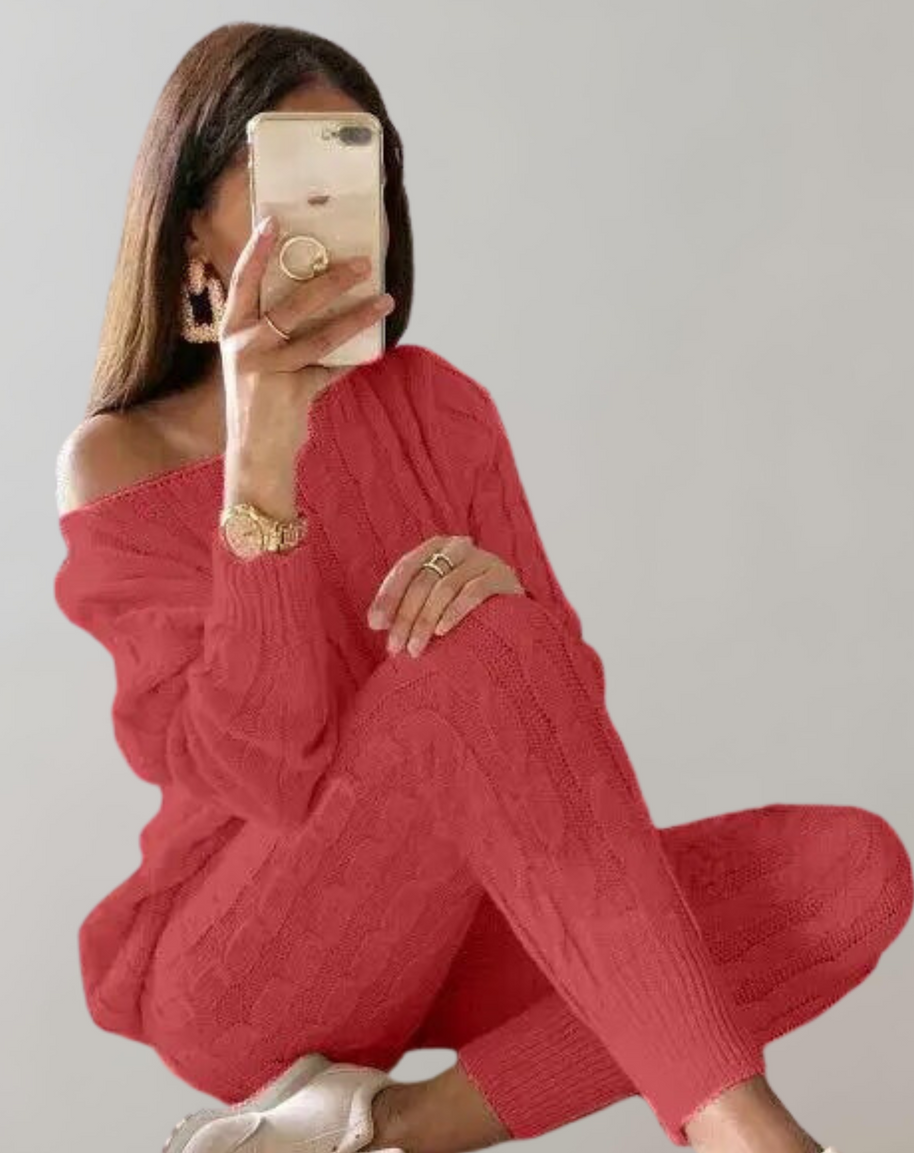 WW - Strick-Schulter-Hosen-Set