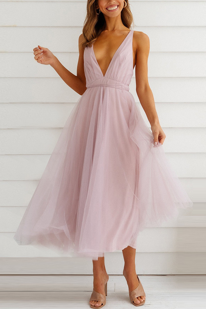 WW | Was Ich An Dir Mag Mesh Midi Kleid